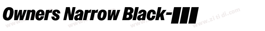 Owners Narrow Black字体转换 Owners Narrow Black字体转换